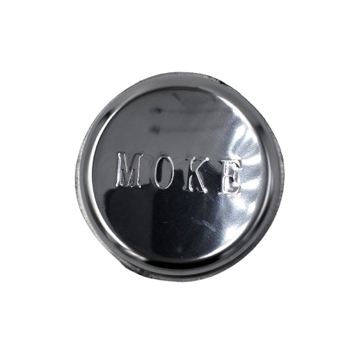 MOKE SUNRAYSIA CENTRE CAP - CHROME 'STAMPED 'MOKE' [MK1122]