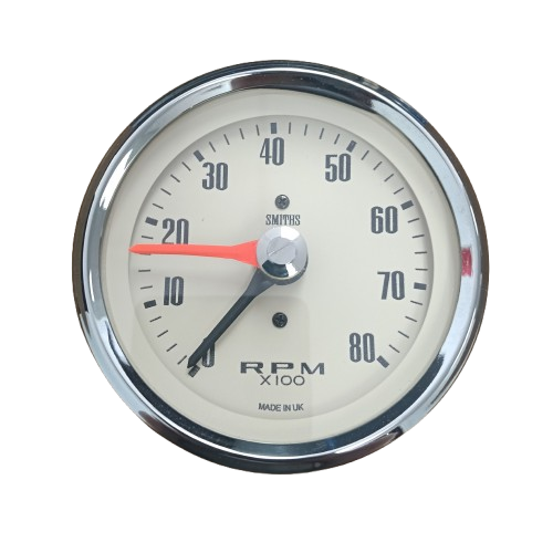SMITHS TACHOMETER GAUGE - 0-8000rpm - MAGNOLIA FACE