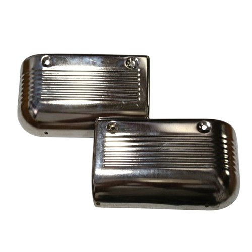 PAIR OF AUSTRALIAN MINI WINDUP DOOR KICK PLATES - STAINLESS STEEL - [HYA2852/3]